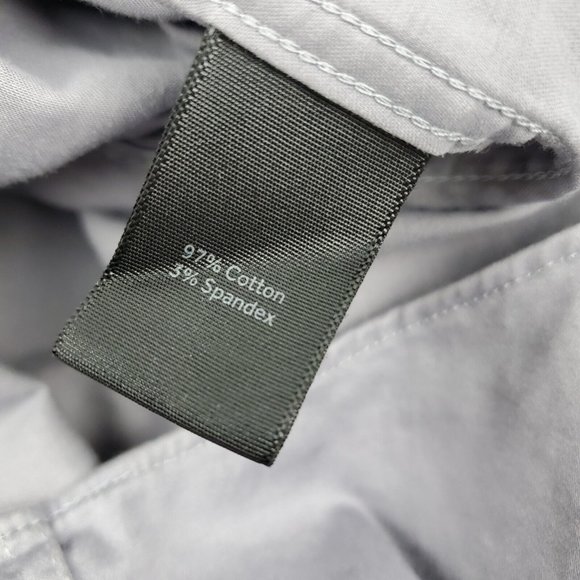 Marc Anthony Slim Fit Button Down Long Sleeve Dress Shirt Mens 16.5-34/35" Gray - Picture 6 of 6